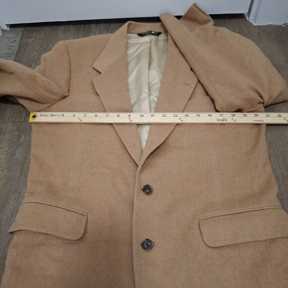 Botany 500 Mens 44R Camel Hair Blazer Jacket Two-Button Beige Made In USA - Picture 5 of 10